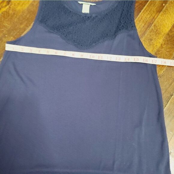 H&M Navy Blue Boho Tank Top Medium - Picture 6 of 8